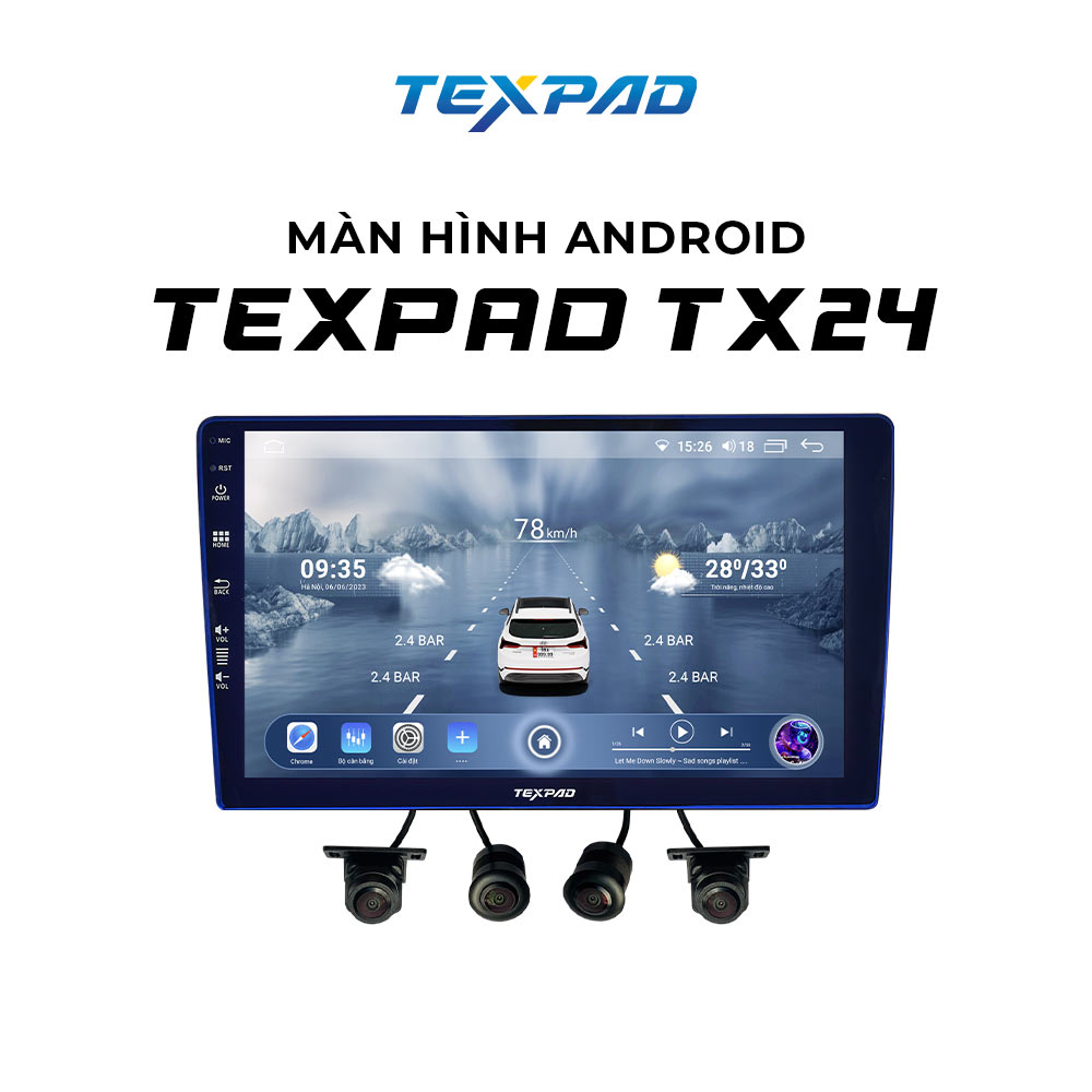 Màn  hình TEXPAD TX24 12.3inch dành cho xe điện Vinfast VF5