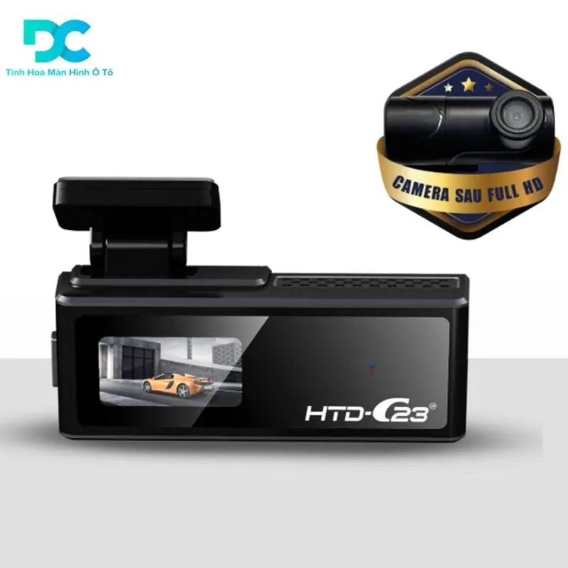 Camera hành trình HTD C-23 DUAL độ phân giải 2k ghi hình trước sau, tích hợp tính năng ADAS