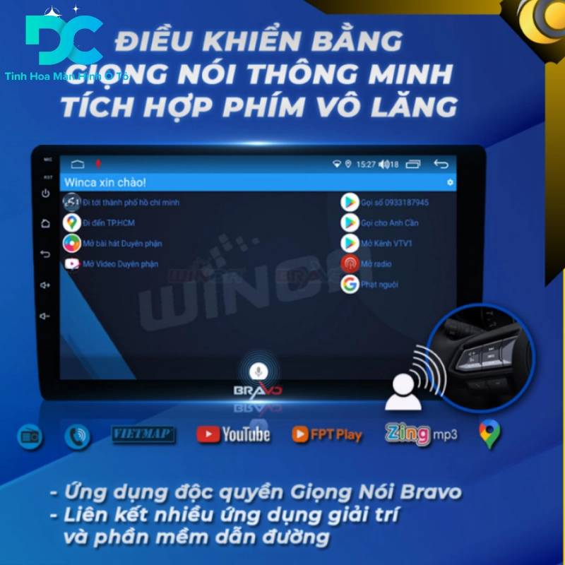 Tính năng thông minh, hỗ trợ lái xe an toàn từ màn hình android Winca Bravo B10 Plus