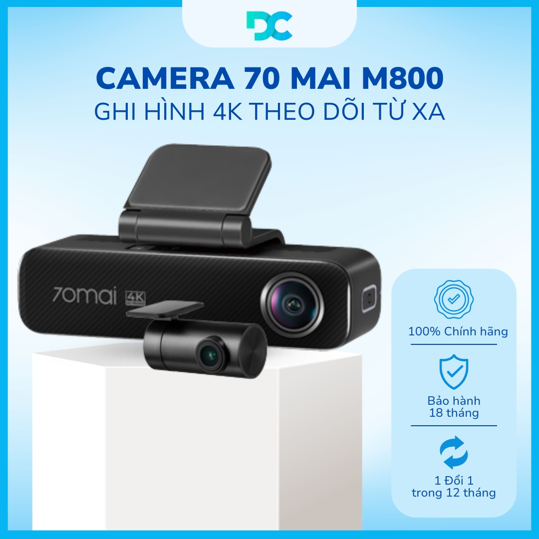 Camera Hành Trình 70 Mai M800 Ghi Hình 4K Theo Dõi Xe Từ Xa
