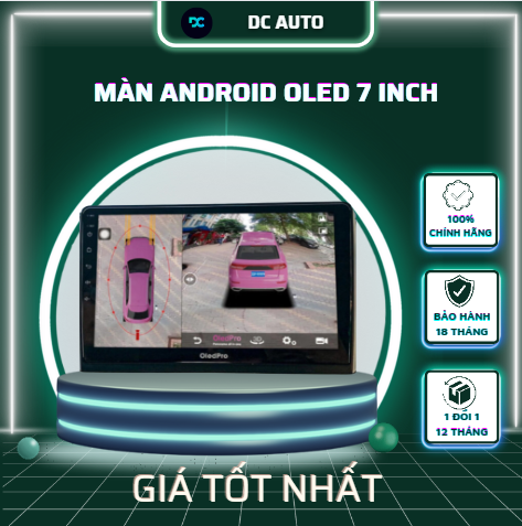 Màn Android Oled 7 Inch dành cho xe hơi, giá tốt