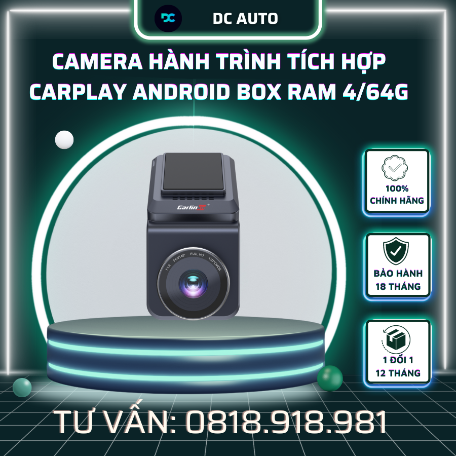 Bộ Carplay Android Box liền CAMERA lắp Sim 4G - Biến Màn Zin ô tô Thành Màn Hình Android