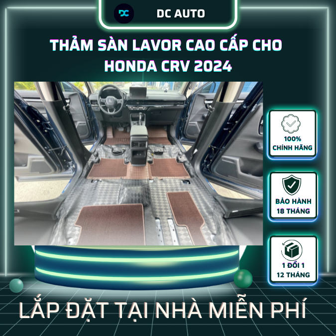 Thảm Sàn Lavor Cao Cấp cho Honda CRV 2024 | Chống Thấm, Lắp Đặt Tại Nhà