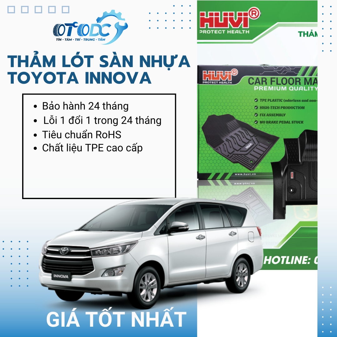 Thảm lót sàn ô tô Toyota Innova 2017-2024 | Chính Hãng HUVI