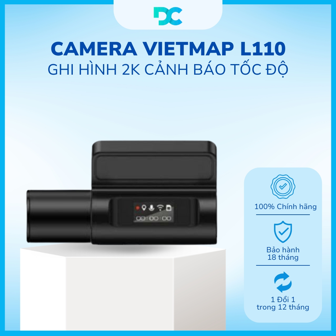 Camera Hành Trình VIETMAP L110 Ghi Hình 2K Cảnh Báo Tốc Độ