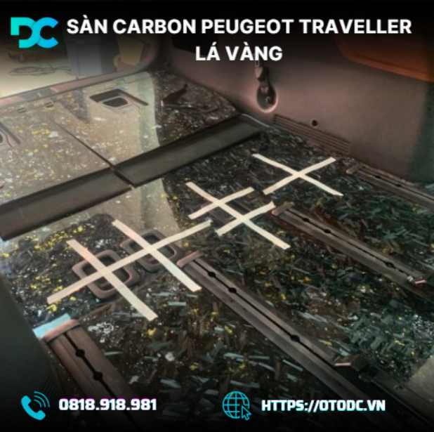 Sàn Carbon Peugeot Traveller Lá Vàng – Lựa Chọn Hoàn Hảo Cho Xe Hạng Sang