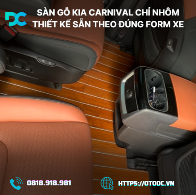 Sàn Gỗ Kia Carnival Chỉ Nhôm – Vệ Sinh Nhanh, Không Bám Mùi