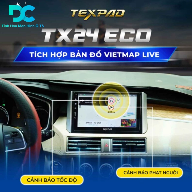 Màn hình android TexPad TX24 Eco được tích hợp sẵn 3 phần mềm bản đồ dẫn đường 