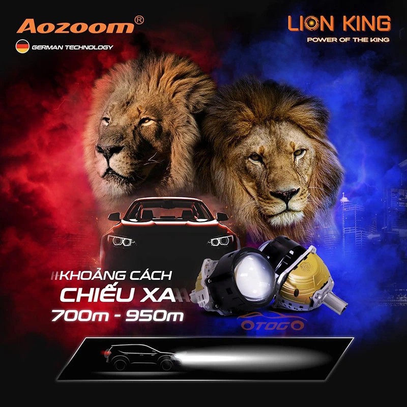 Bi Led 3 inch Aozoom LION KING LIGHT công suất 50/55w
