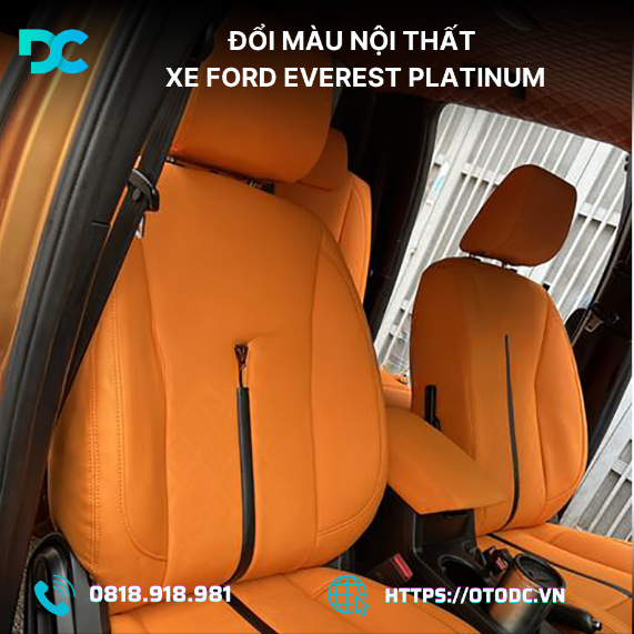 Đổi Màu Nội Thất Ford Everest Platinum – Làm Mới Không Gian, Gia Tăng Sự Sang Trọng