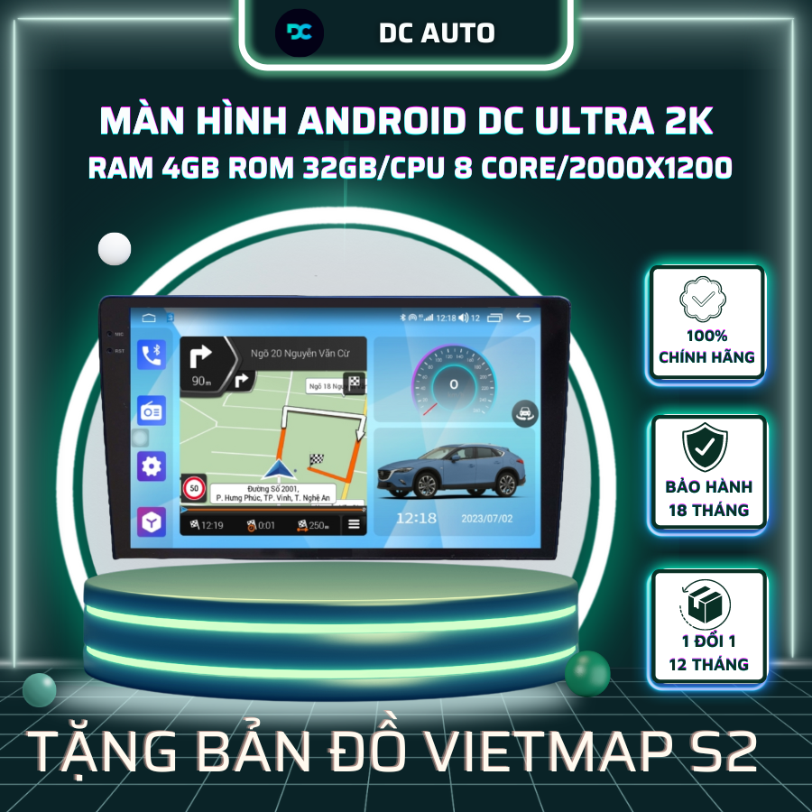 Màn Hình Ô Tô Android DC 2K