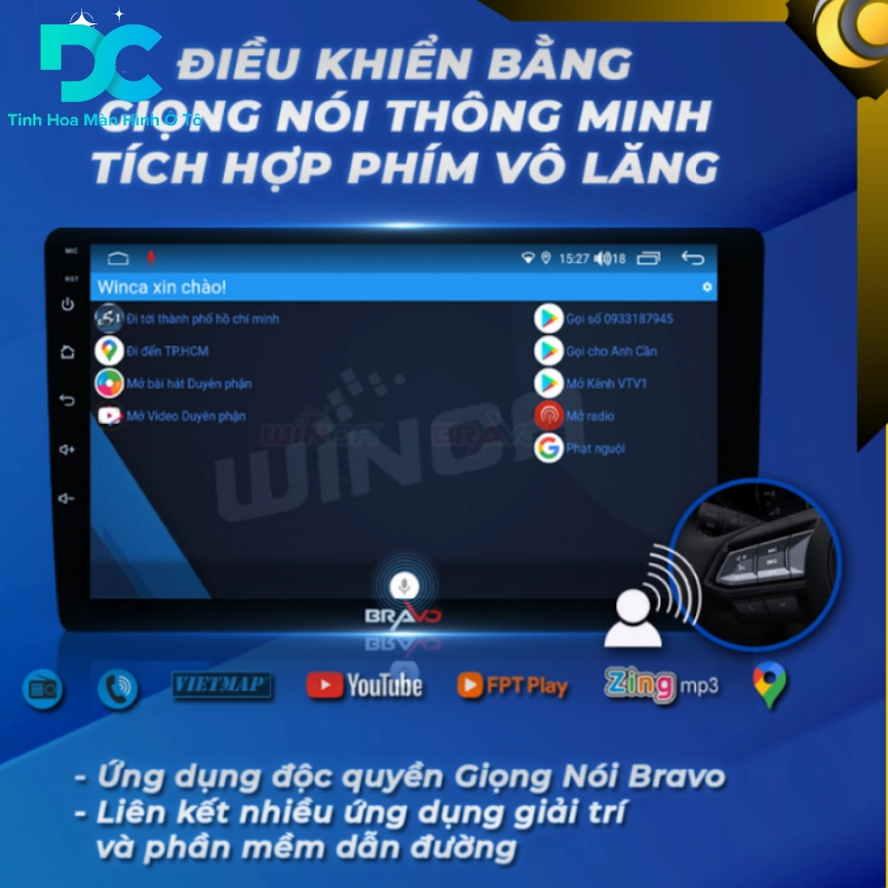 Màn hình Winca Bravo B10 Lite mang đến trải nghiệm lái xe tiện lợi và an toàn