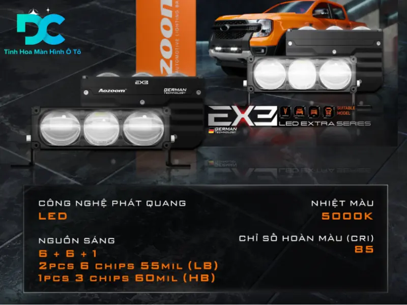 Thông số kỹ thuật chi tiết của đèn trợ sáng Aozoom EX3