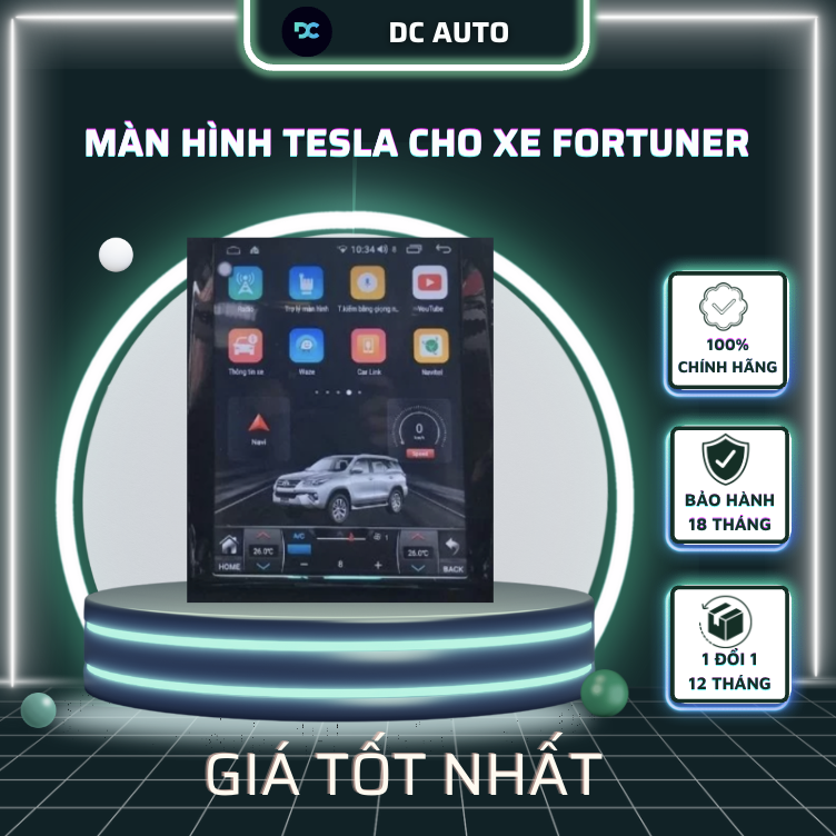 Màn Hình Tesla Cho Xe Fortuner