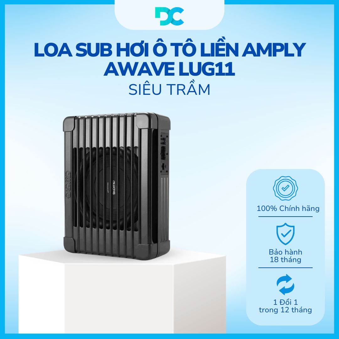 Loa Sub Hơi Ô Tô Siêu Trầm Liền Amply Awave LUG11