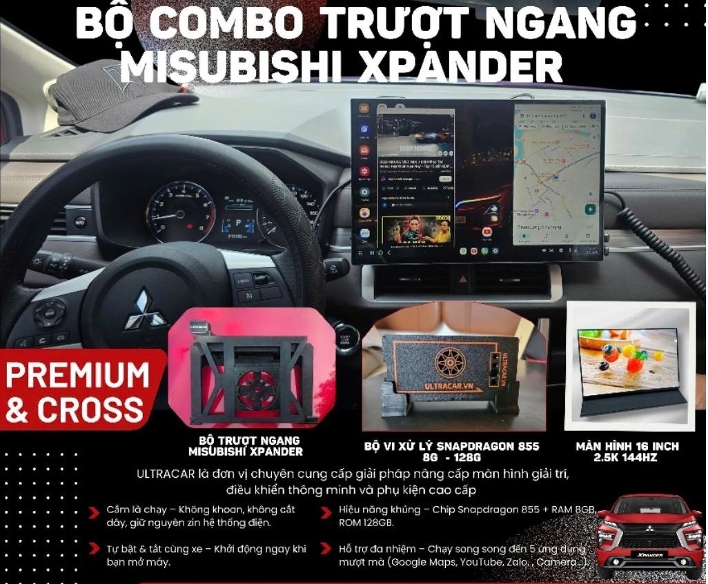 Màn Hình Android 16 inch UltraCar Cho Mitsubishi Xpander – Giải Pháp Thông Minh Từ Ô TÔ DC