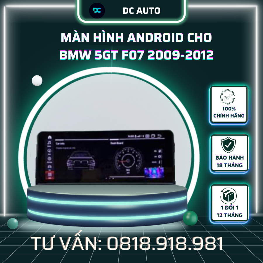 Màn hình Android cho BMW 5GT F07 2009-2012