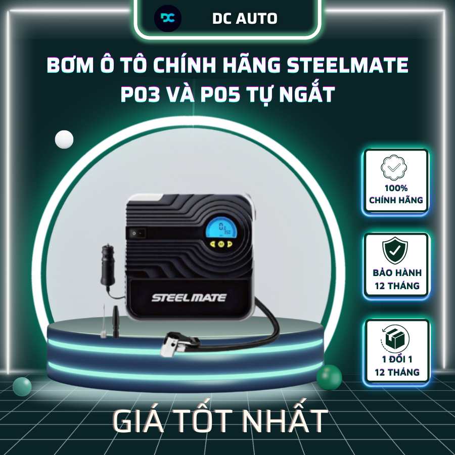 Bơm Ô Tô chính hãng Steelmate P03 và P05 tự ngắt 