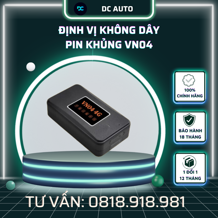 Định Vị Không Dây Pin Khủng VN04 