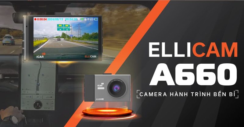 CAMERA HÀNH TRÌNH ELLICAM A660 trước sau
