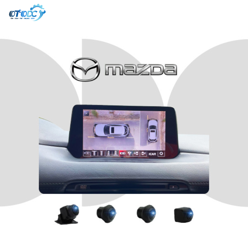 Camera 360 Kèm Áp Suất Lốp Tích Hợp Mazda CX 5 Và CX 8  Elliview M12