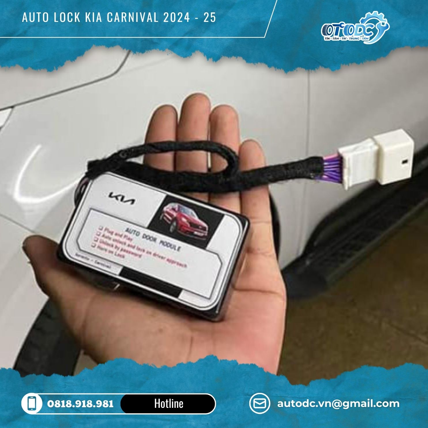 Auto lock KIA Carnival 2024 - 25 | Tự động khoá cửa khi ra xe, mở cửa khi vào xe