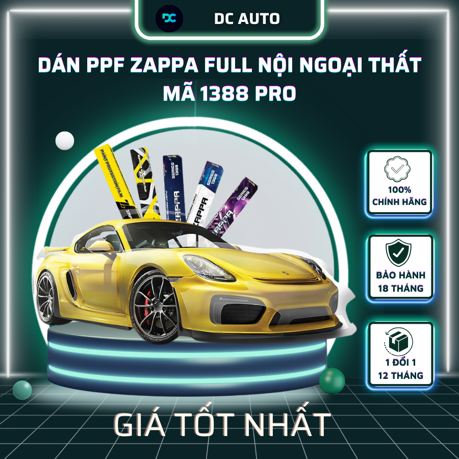 Dán PPF ZAPPA Full Nội Ngoại Thất - Mã 1388 PRO