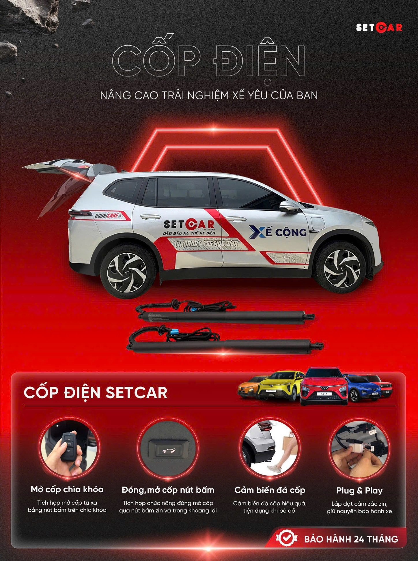 Cốp Điện SetGate Vinfast Limo Green/ MVP7
