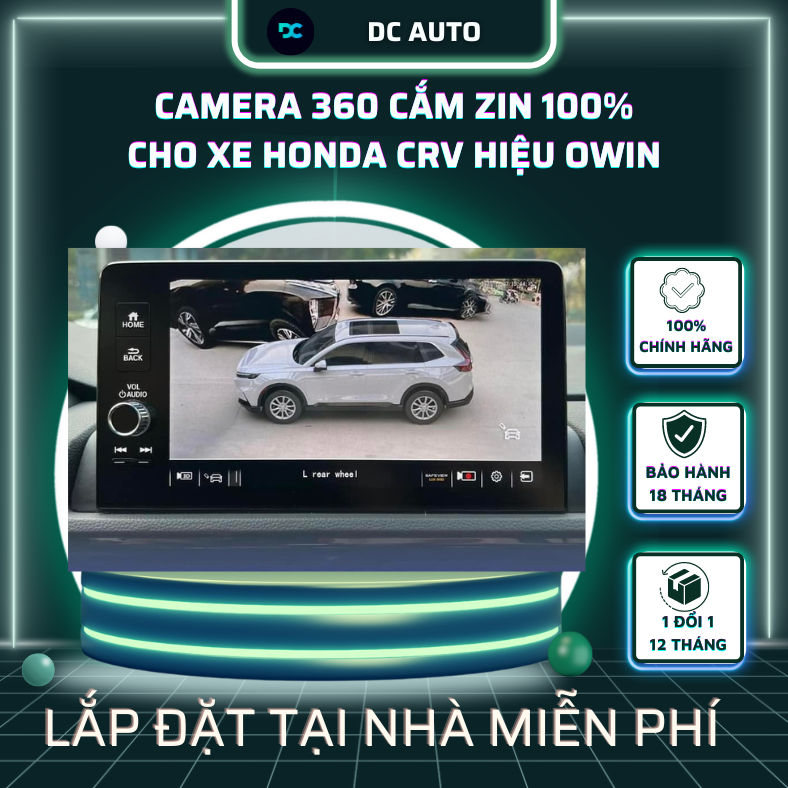 Camera 360 Cho Xe Honda CRV | Cắm Jack Zin 100%