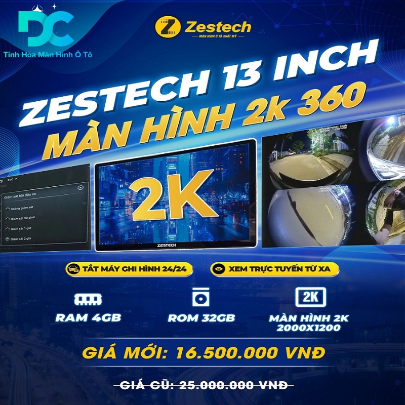 Tính năng nổi bật trên Zestech 13 inch 2K liền camera 360