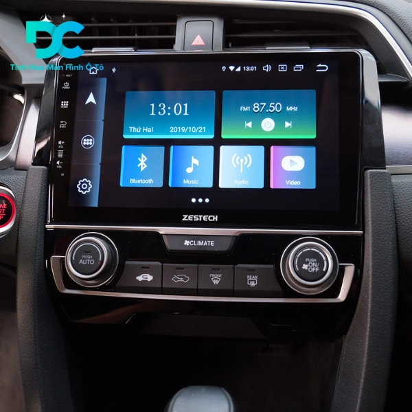 Màn hình Android Honda Civic thương hiệu Zestech