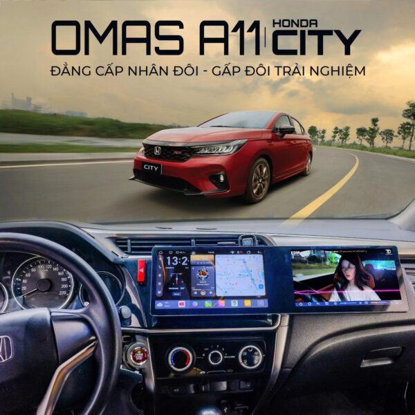 Màn hình android OMAS 20 inch HONDA CITY - Ram 6GB - 128GB liền camera 360