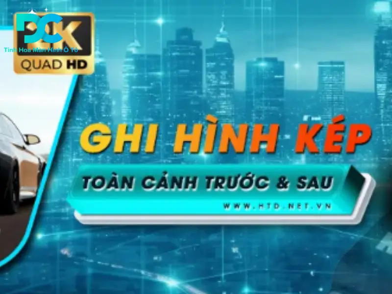 Camera  hành trình HTD C-22 độ phân giải 4k ghi hình trước sau 