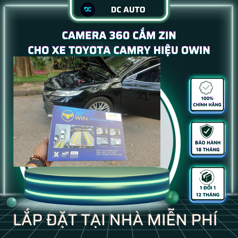 Camera 360 Cho Xe Toyota Camry | Cắm Jack Zin 100% 