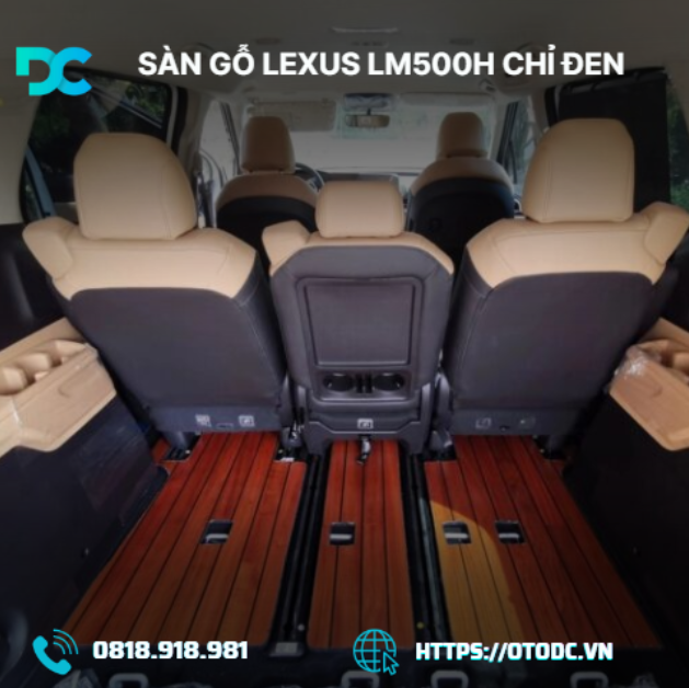 Sàn Gỗ Lexus LM500h Chỉ Đen - Nâng Tầm Đẳng Cấp