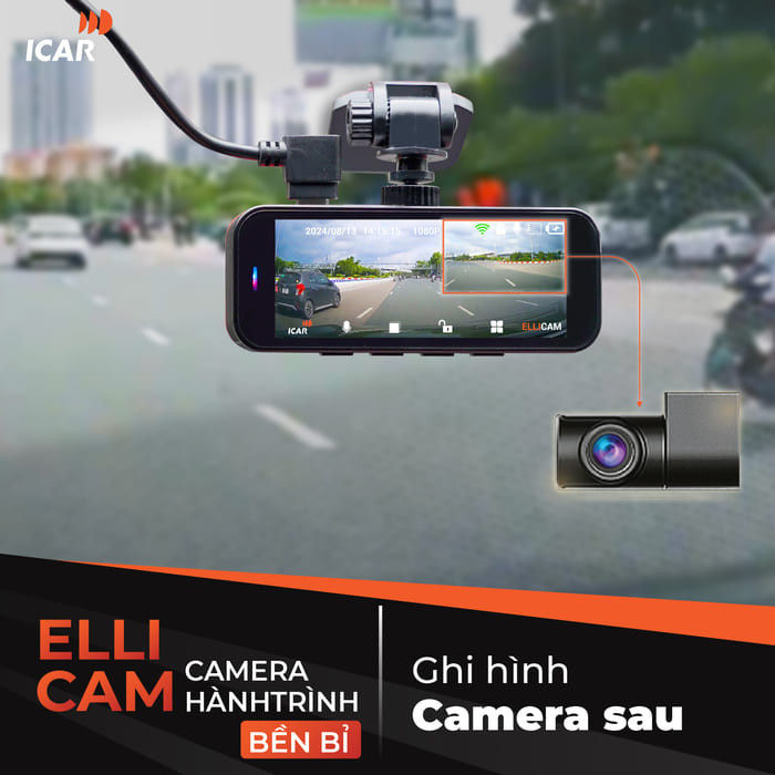 CAMERA HÀNH TRÌNH ELLICAM A650s ghi hình trước sau