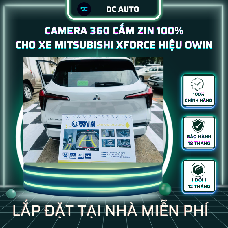 Camera 360 Cho Xe Mitsubishi Xforce | Cắm Jack Zin 100%