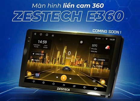 Màn hình Zestech E360 liền camera 360 kèm quà tặng áp suất lốp