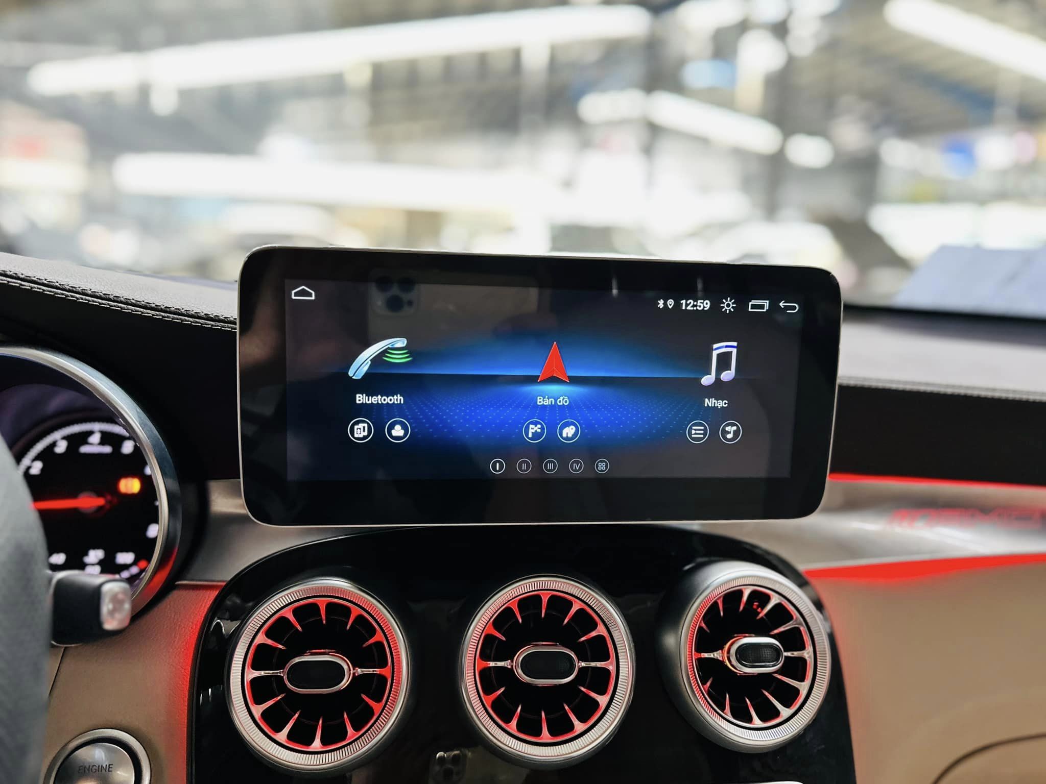 Màn hình android OMAS 20 inch Mercedes GLC - Ram 6GB - 128GB liền camera 360
