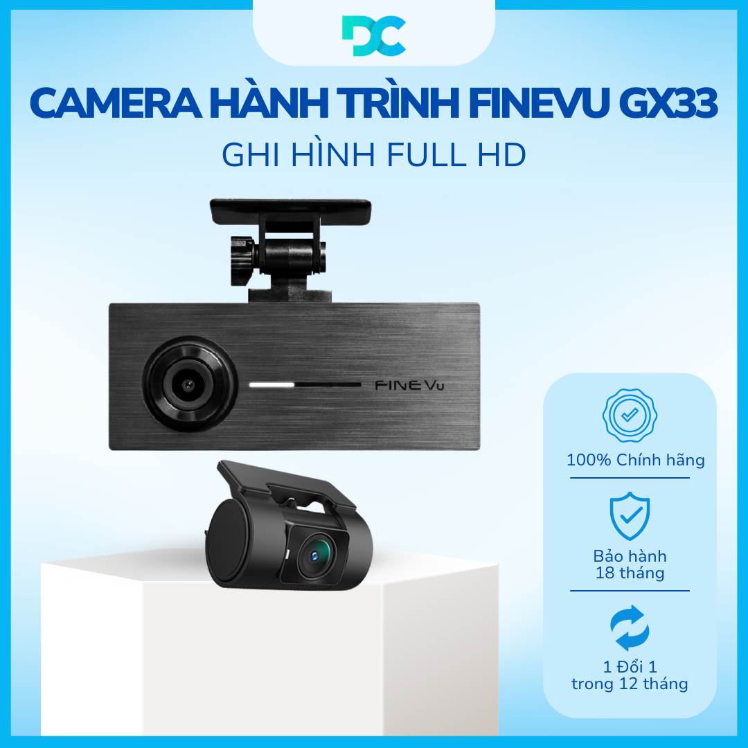Camera Hành Trình Hàn Quốc FINEVU GX33 Nhỏ Gọn - Xem Điện Thoại - Ghi Hình Full HD