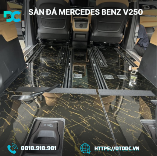 Sàn Đá Mercedes Benz V250 Luxury – Chất Lượng Cao Cấp, Nâng Tầm Đẳng Cấp Xe Hạng Sang