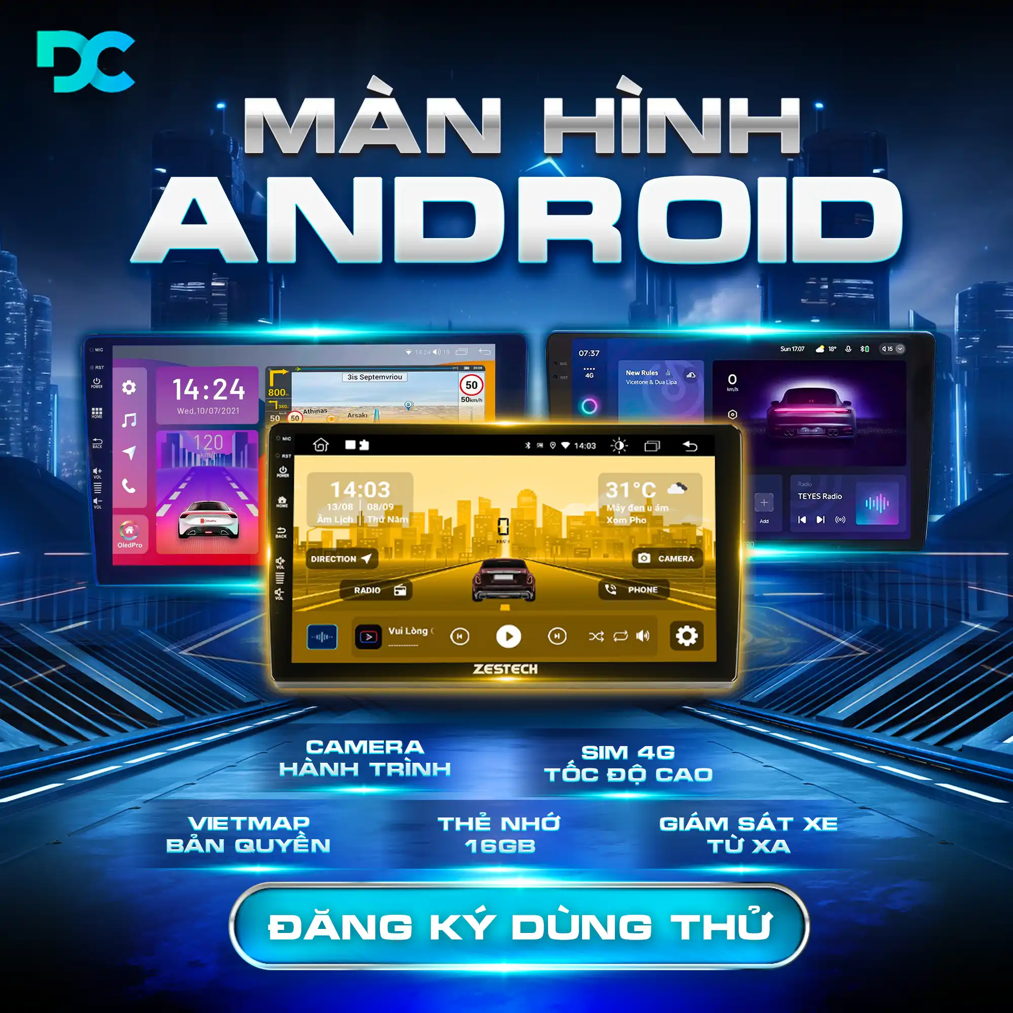 Màn Hình Android Ô Tô 