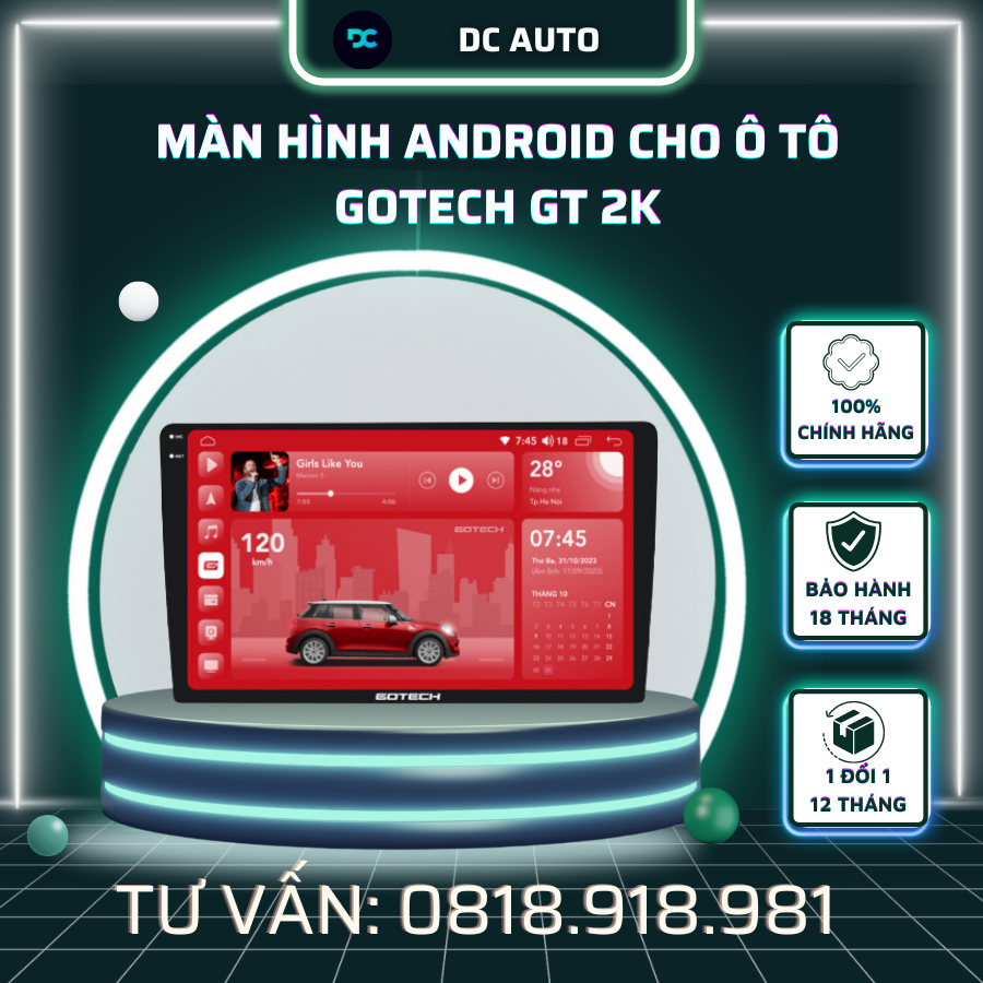 Màn Hình Android Cho Ô TÔ GOTECH GT 2K