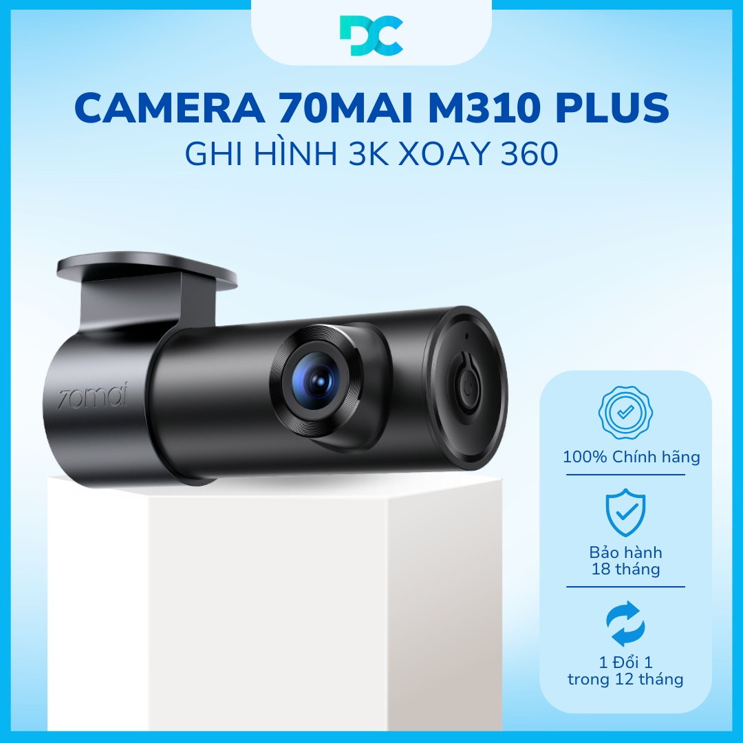 Camera Hành Trình 70 Mai M310 Plus Ghi Hình 3K Xoay 360 