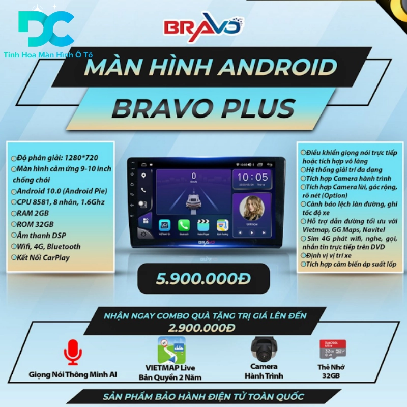 Thông số kỹ thuật chi tiết của màn hình android Winca Bravo B10 Plus
