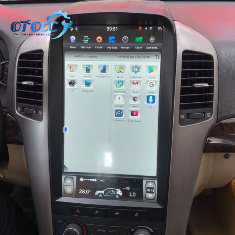 Màn hình android TESLA 13.6 inch CHEVROLET CAPTIVA 2006 - 2012, ram 4gb rom 64gb bảo hành 24 tháng