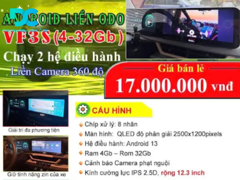 Màn hình Android liền ODO 4-64GB (không tích hợp 360)