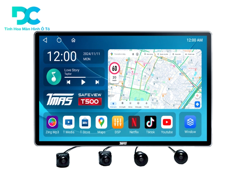 Giá bán màn hình android TMAS Safeview T500 MAX 13 inch tại OTO DC