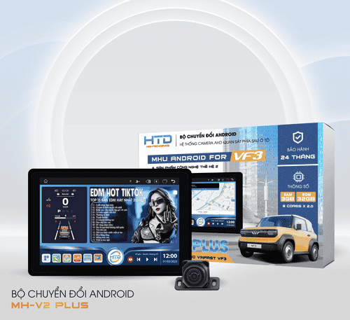 Màn hình Android dành cho VF3 - 2 hệ điều hành song song , MHU HTD MH - V2 Plus