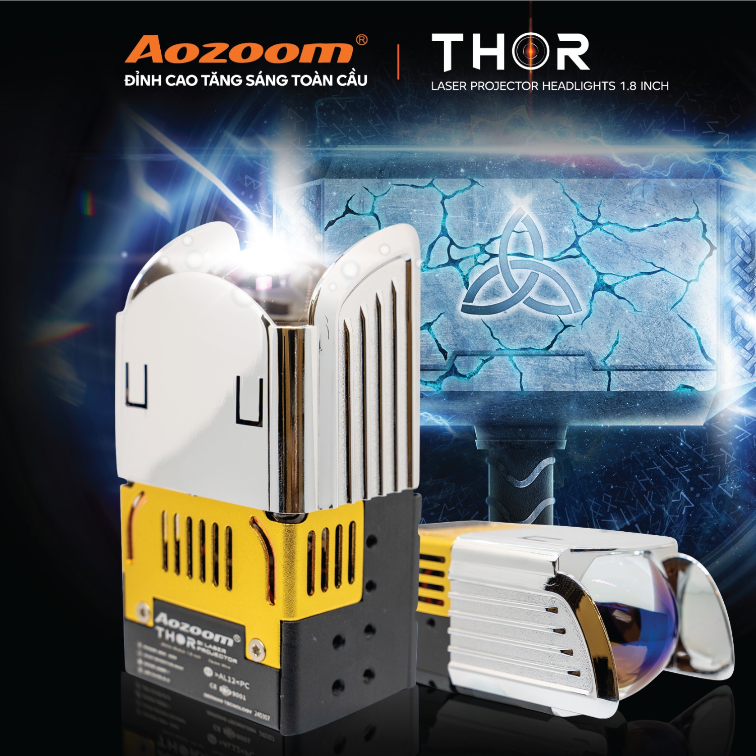 Bi led 1.8 inch Aozoom THOR công suất 45/52w